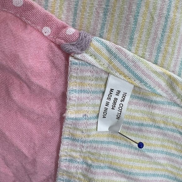 Adult Teen Apron Easter Eggcellent Cook Pink White Stripe EUC - Picture 10 of 14